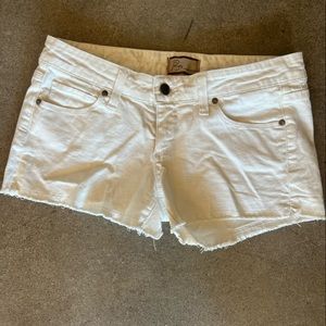 Vintage Paige white low rise shorts